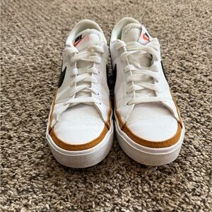Nike White and Tan Sneakers